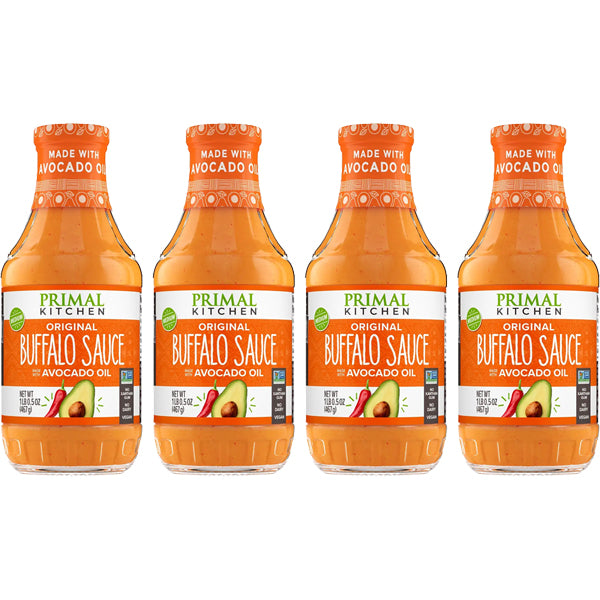 4 Pack - Primal Kitchen Original Buffalo Sauce with Avocado Oil 16.5oz Primal Kitchen